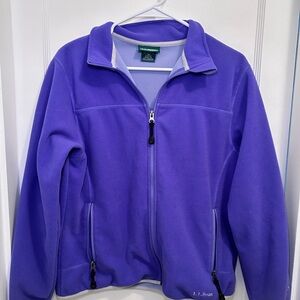 L.L. Bean Purple Fleece Full Zip Up Jacket